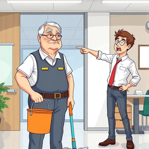 一位中年男子面臨職場挑戰的寫實插圖，反映創業轉型的艱辛