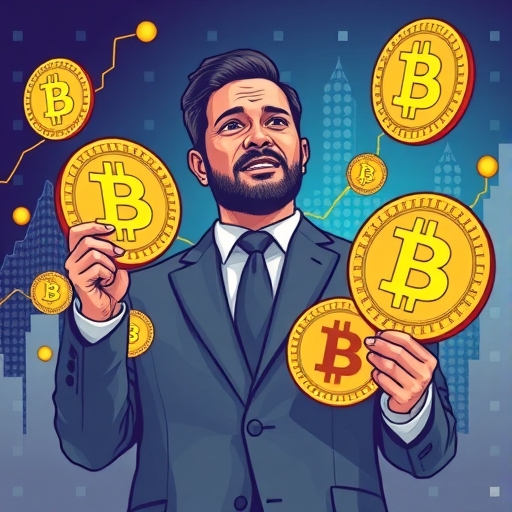 Tether 執行長 Paolo Ardoino 宣布 2025 年購買 888,888 枚比特幣的插圖,影響全球市場與主流金融,比特幣價格飆升及機構信心概念