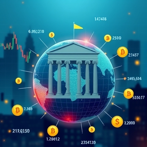 全球經濟指標環繞地球，影響數位貨幣符號與央行政策決策