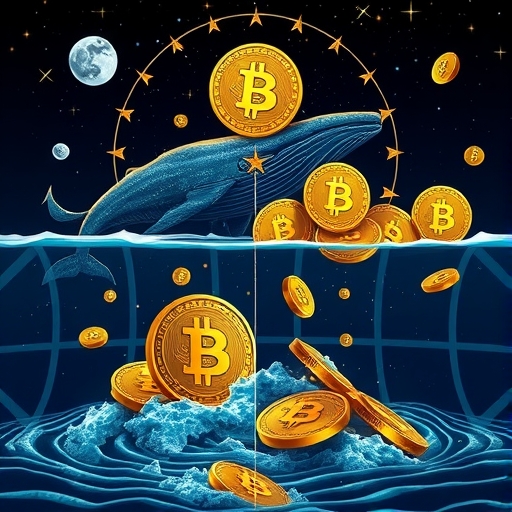 鯨魚投資者大舉買入比特幣對比散戶退出市場，顯示策略轉變與市場重置預期